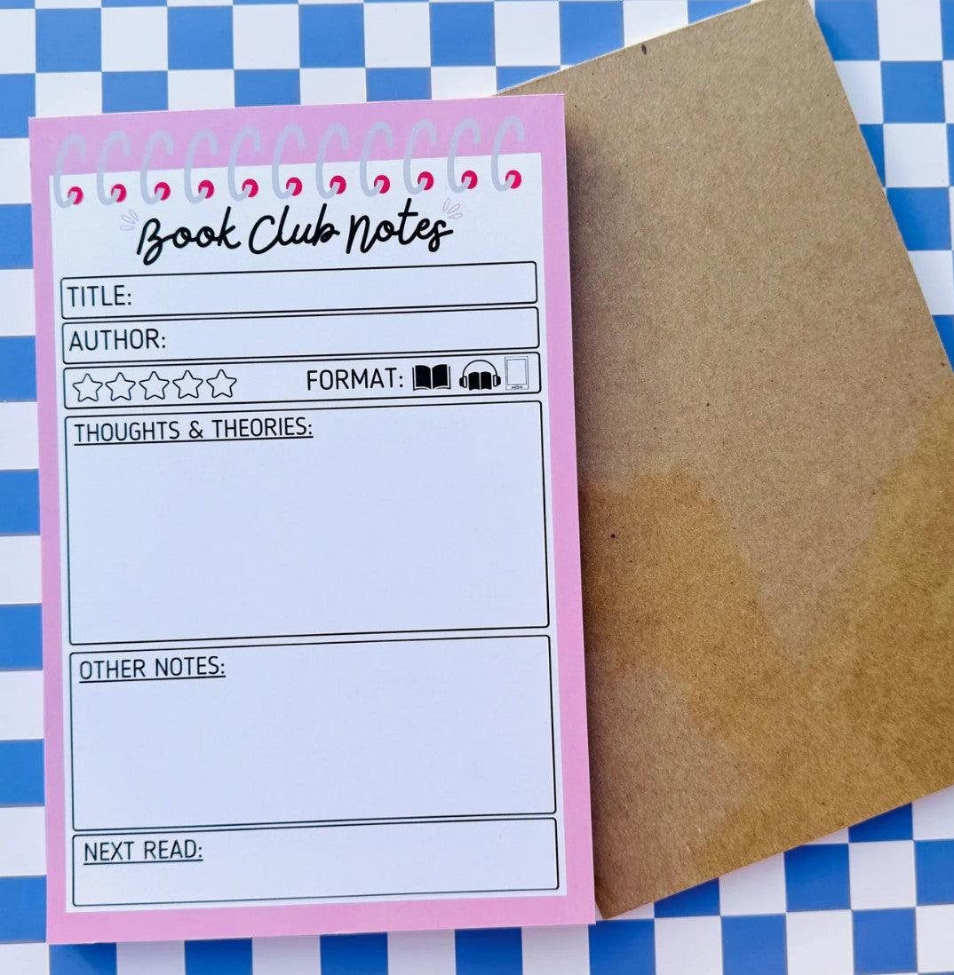 Book Club Notes Notepad