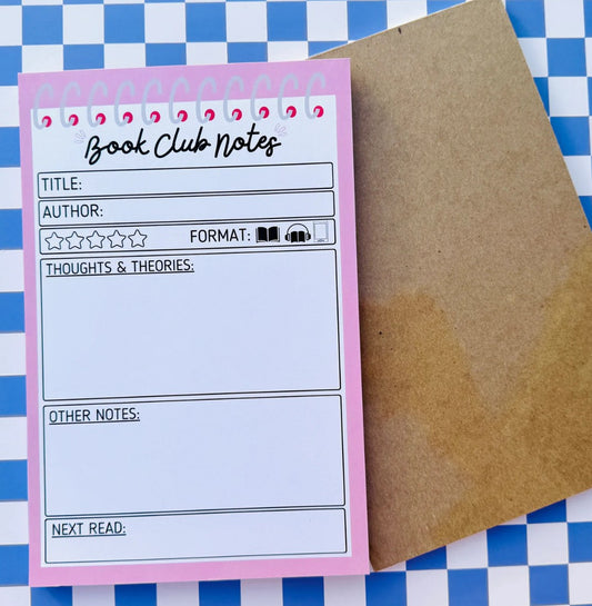 Book Club Notes Notepad