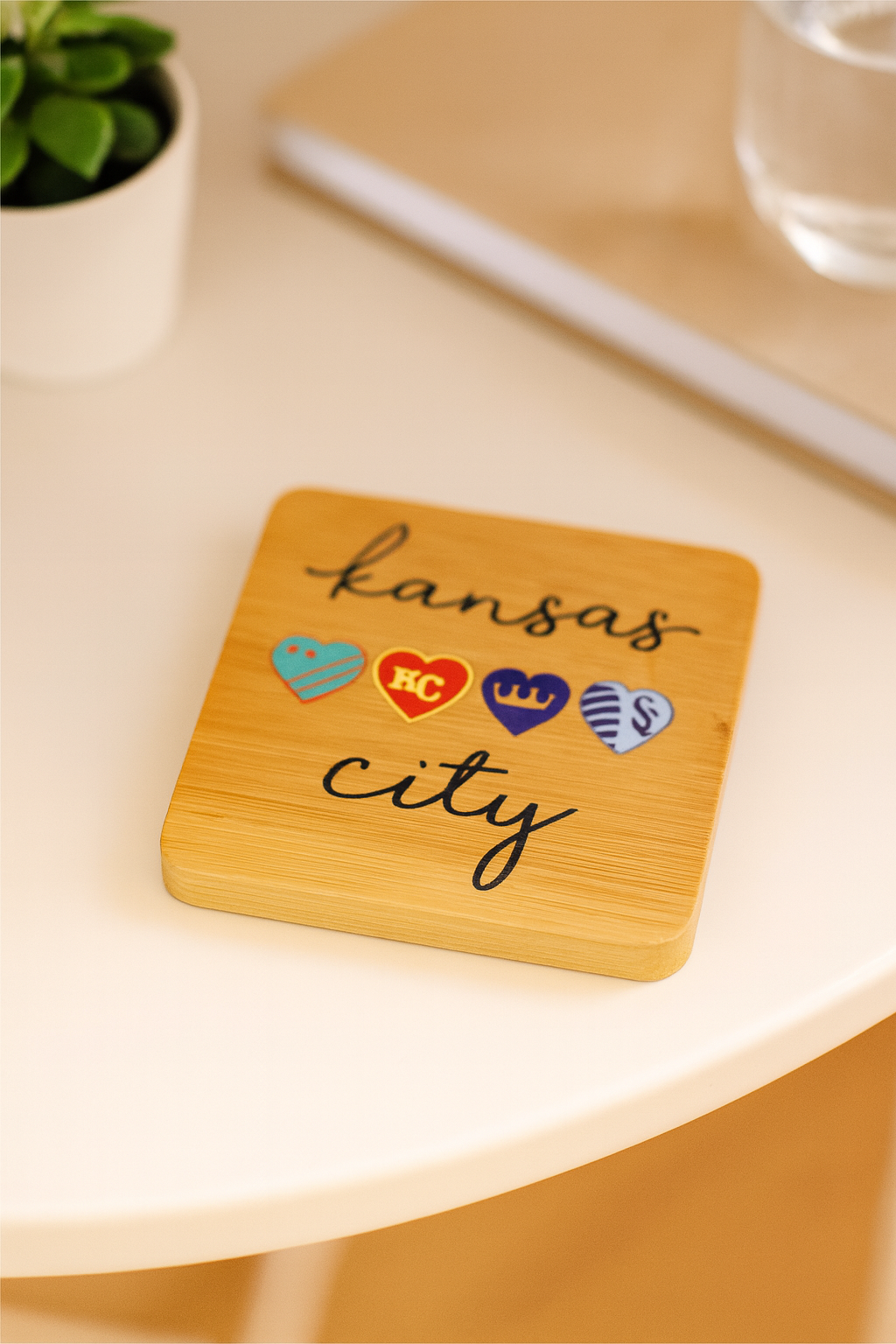 UV Printed Kansas City Sports Wooden Coaster