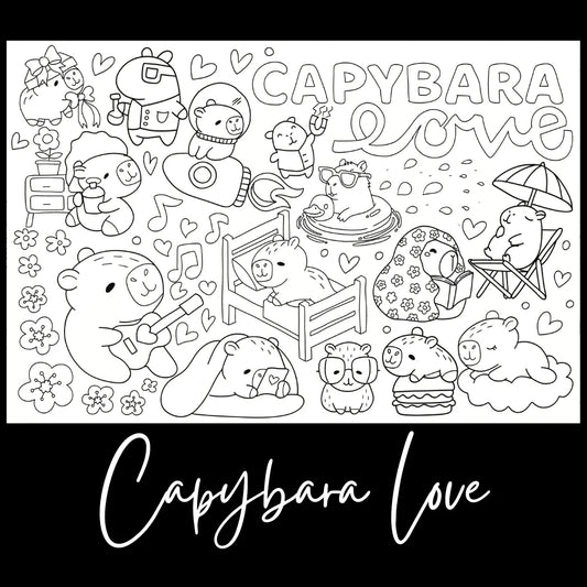 Capybara Coloring Page