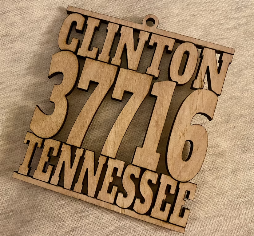 Custom City, State or City, State, Zipcode Ornament