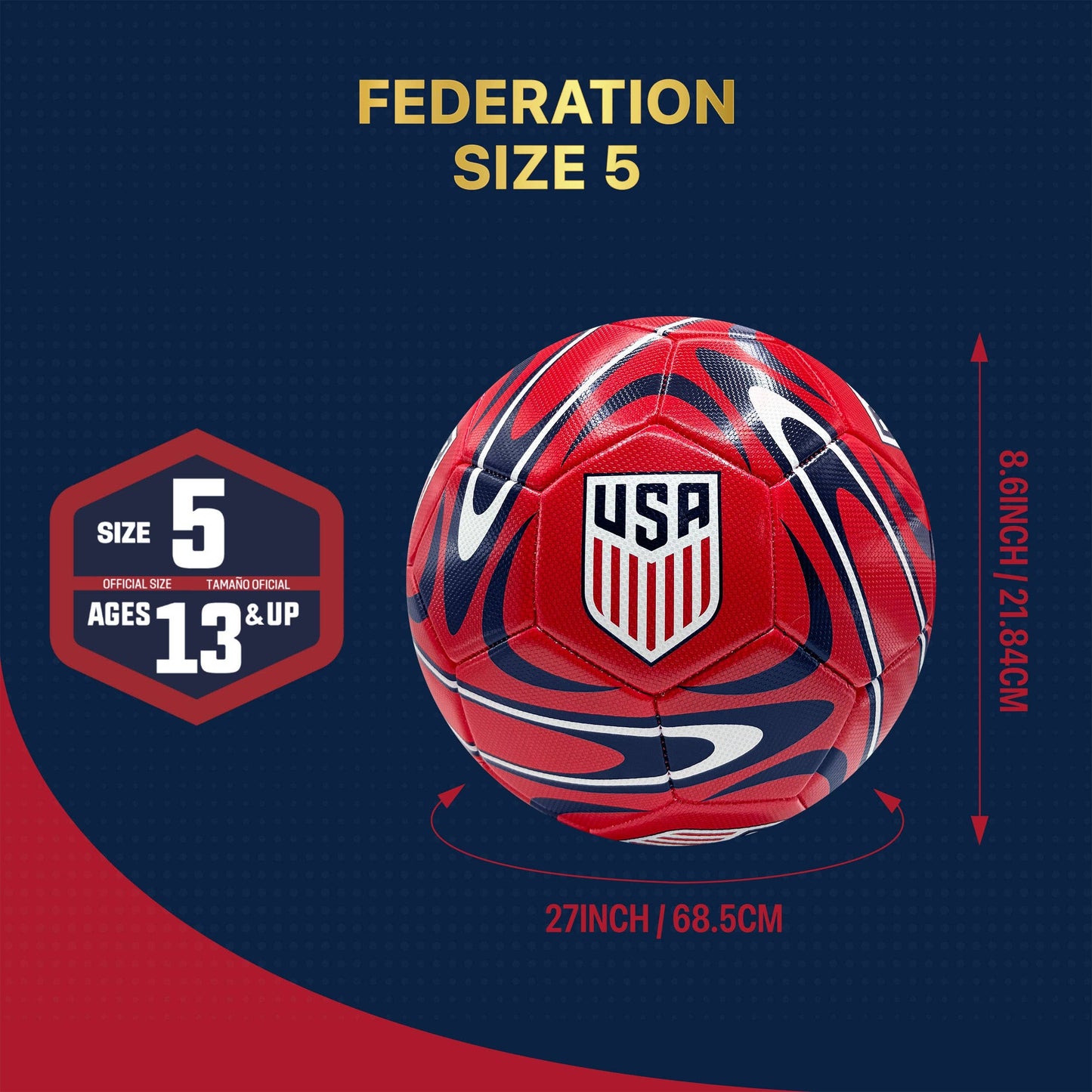 US Soccer Federation Soccer Ball - USSF188BL