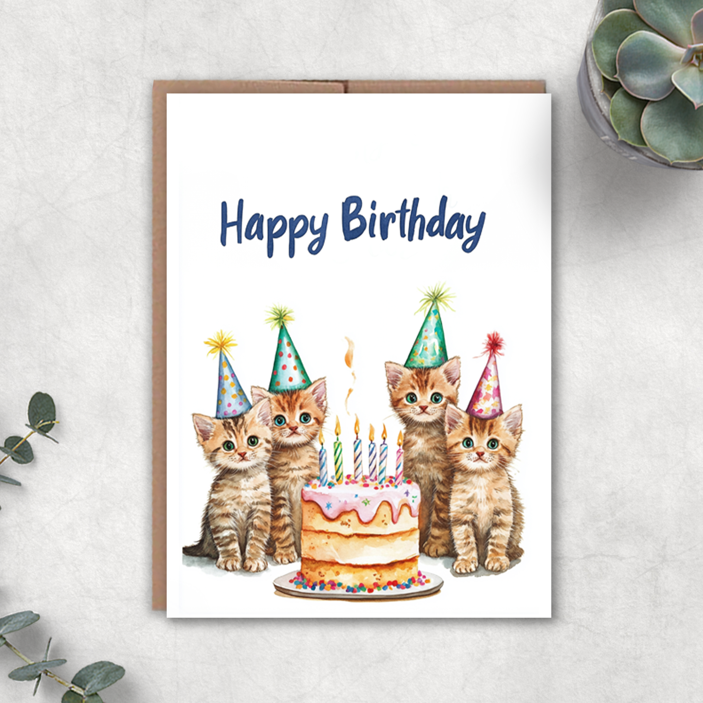 Cats Happy Birthday Card – Designed To Flaunt