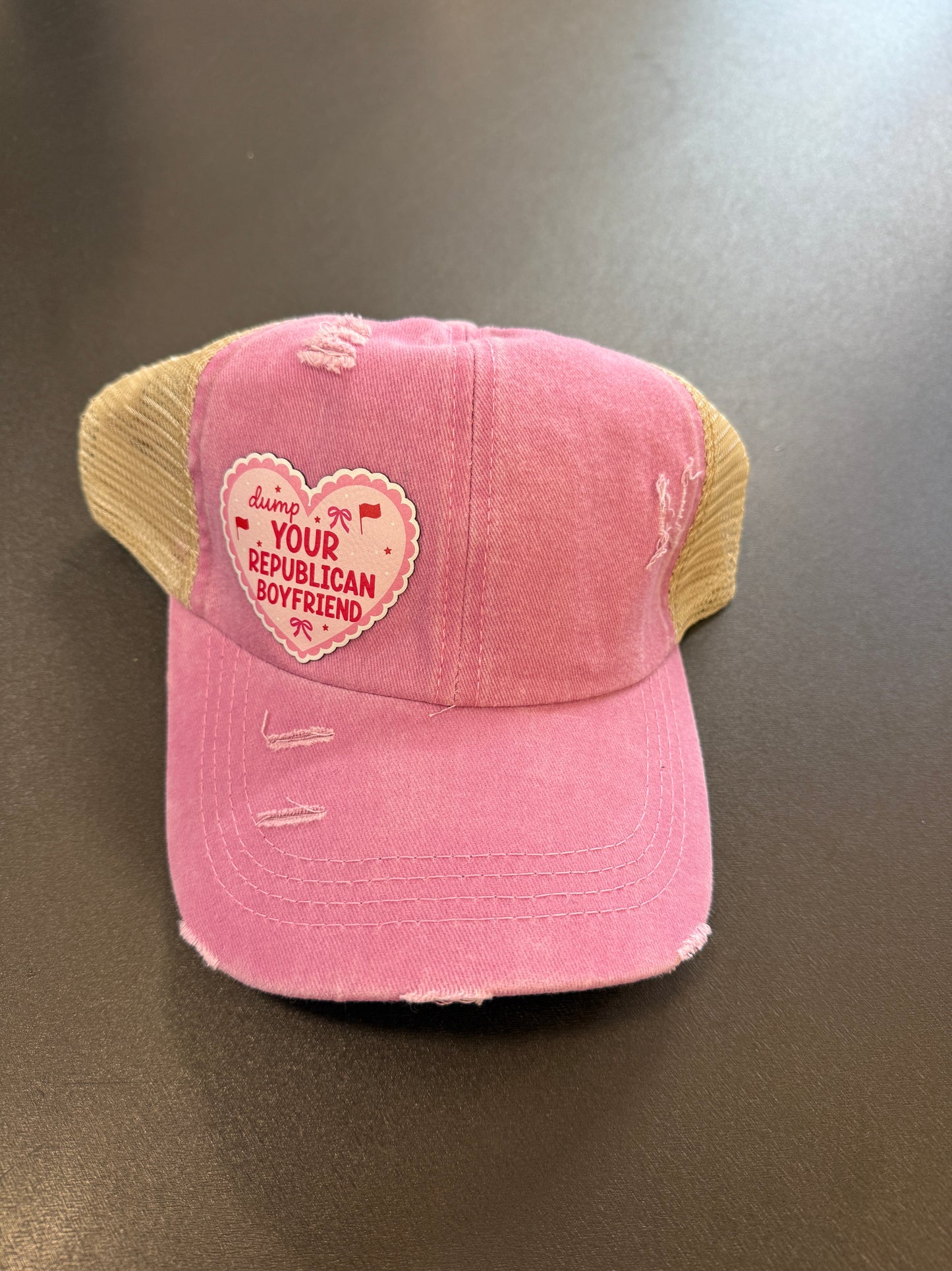 Dump Your Republican Boyfriend Women's Ponytail Hat
