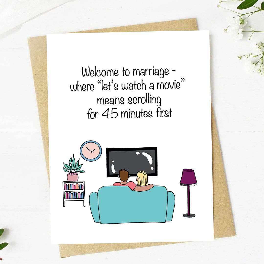 Watch A Movie = Scrolling For 45 Minutes Wedding Card