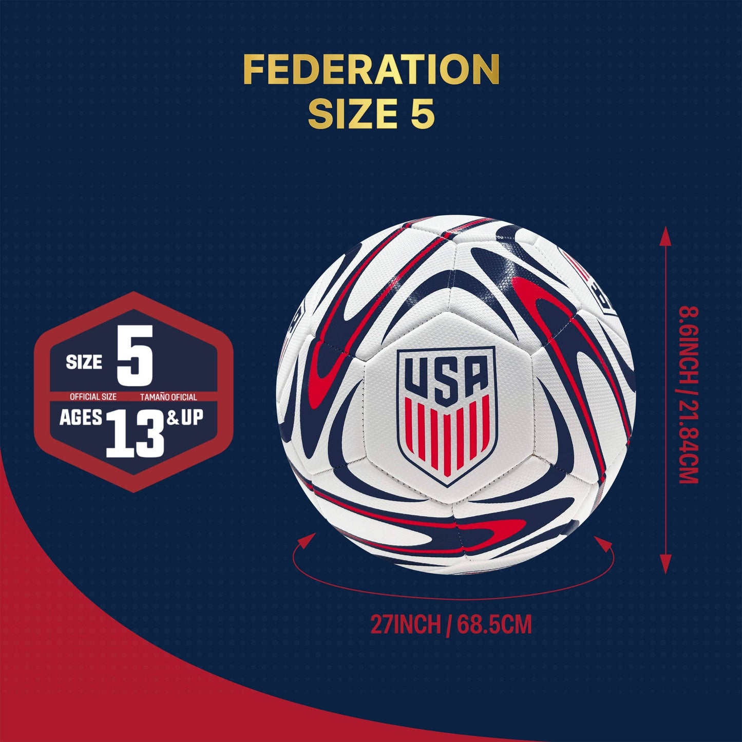 US Soccer Federation Soccer Ball - USSF188BL