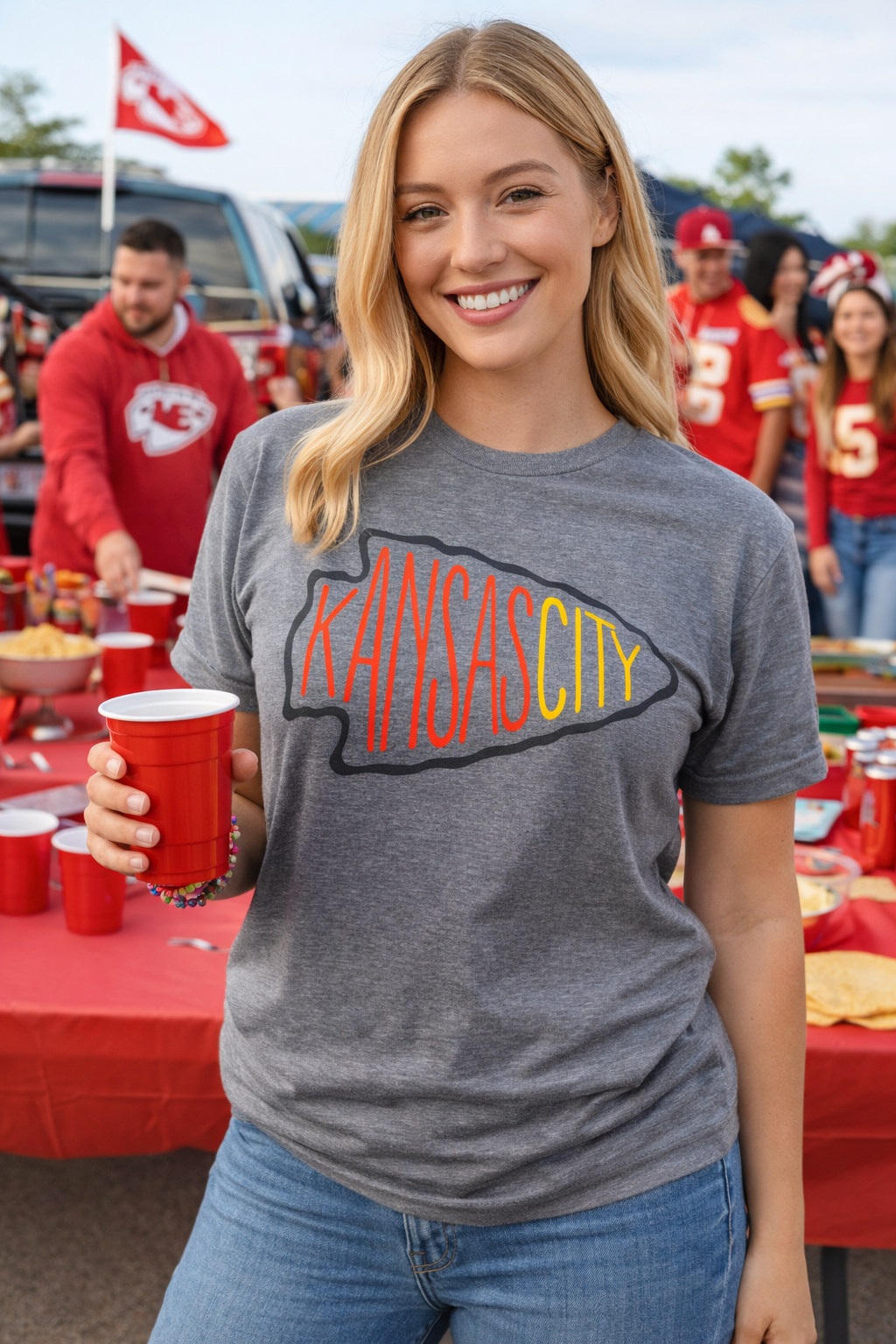 Kansas City Arrowhead Ombre Tee