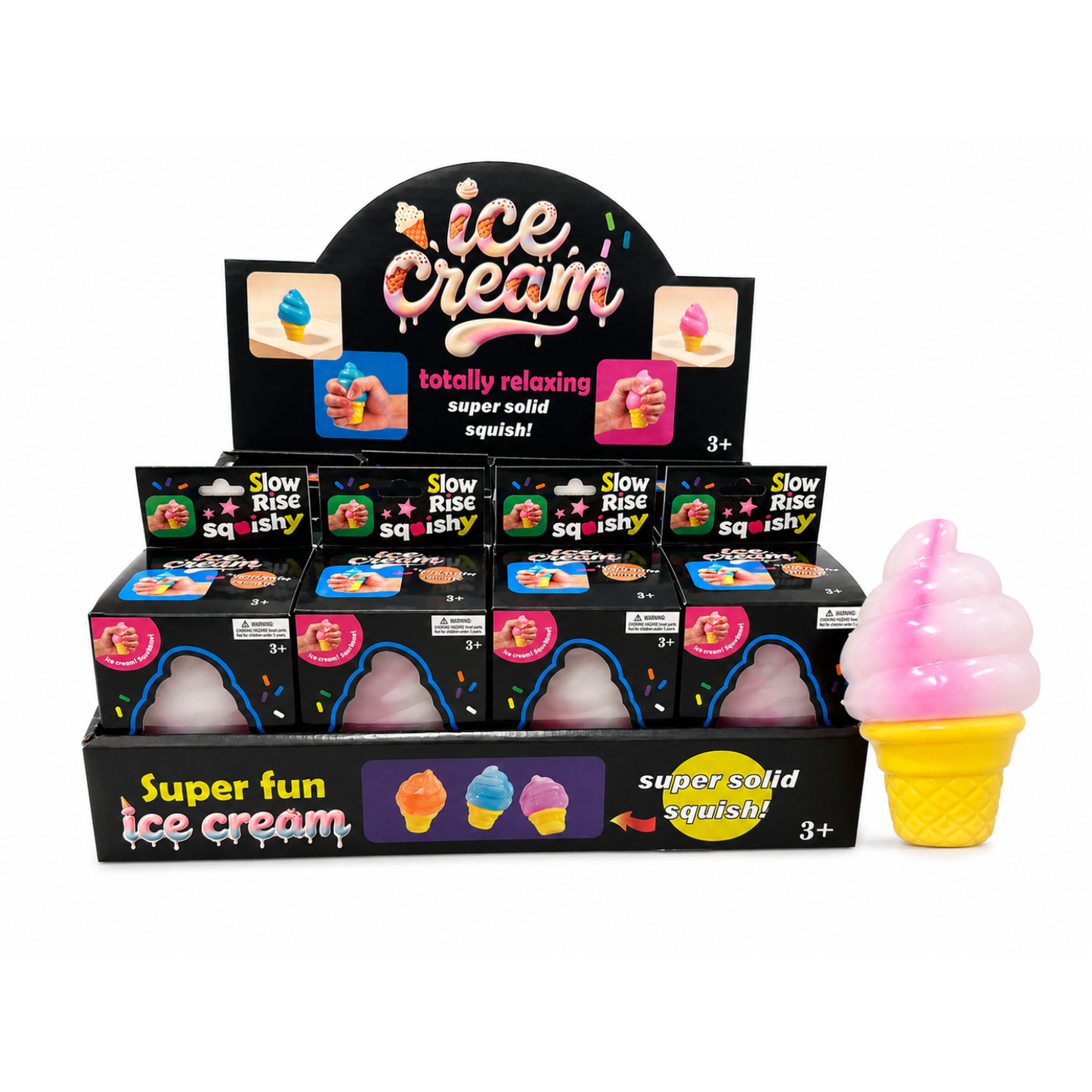 Ice Cream Squishy Toy Display – 12 Piece PDQ MSND14