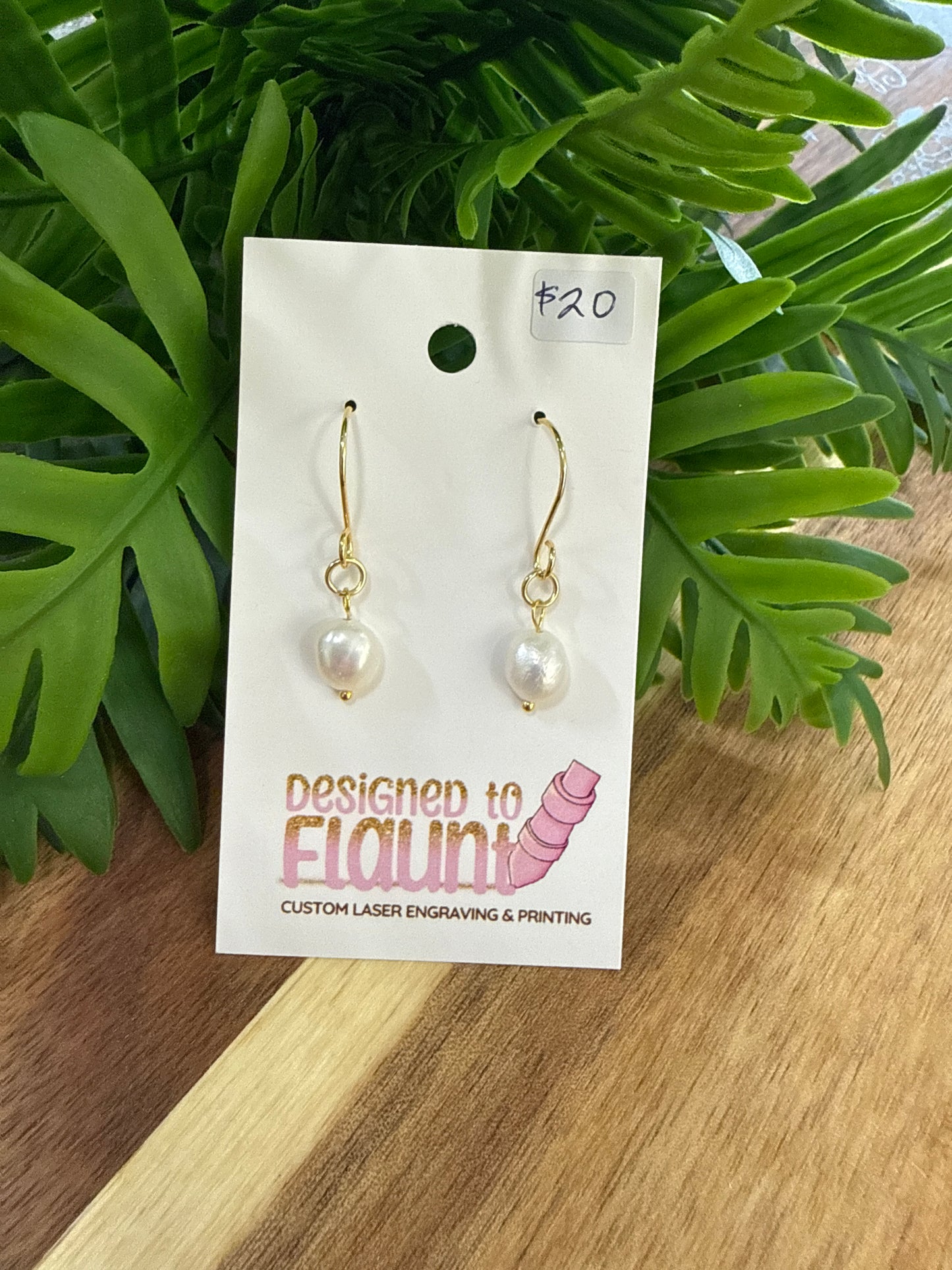 Freshwater Pearl Charm Earrings