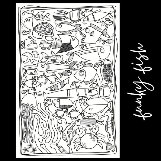 Funky Fish Coloring Page