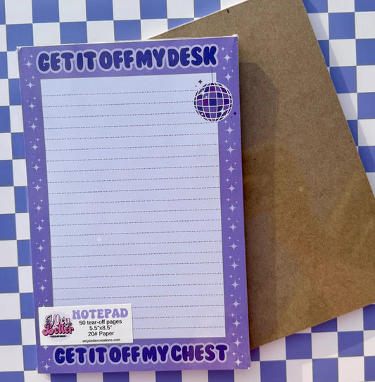 Get It Off My Desk Notepad