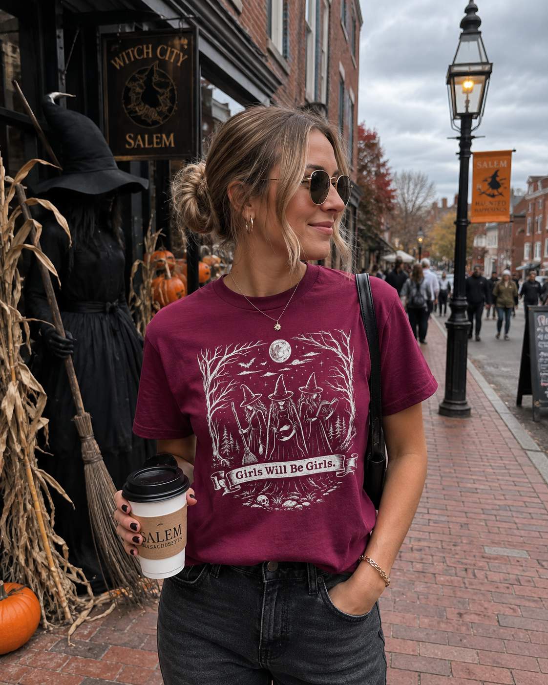 Girls Will Be Girls Tee | Halloween Tee | Witchy Vibes Shirt
