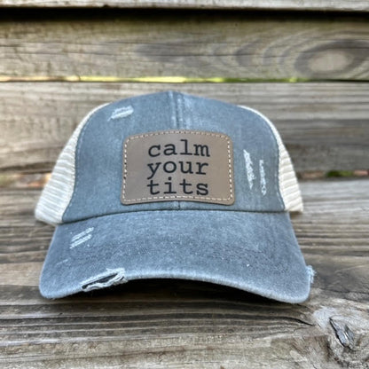 Calm Your Tits Criss Cross Hat