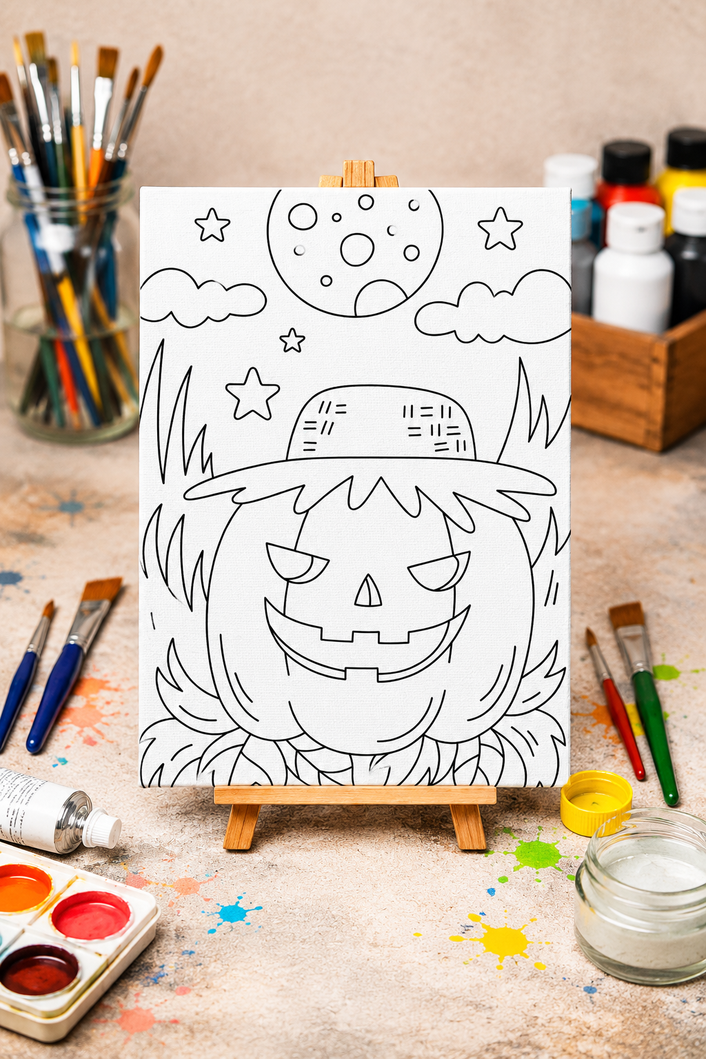 Paint-Your-Own Canvas – Jack O Lantern
