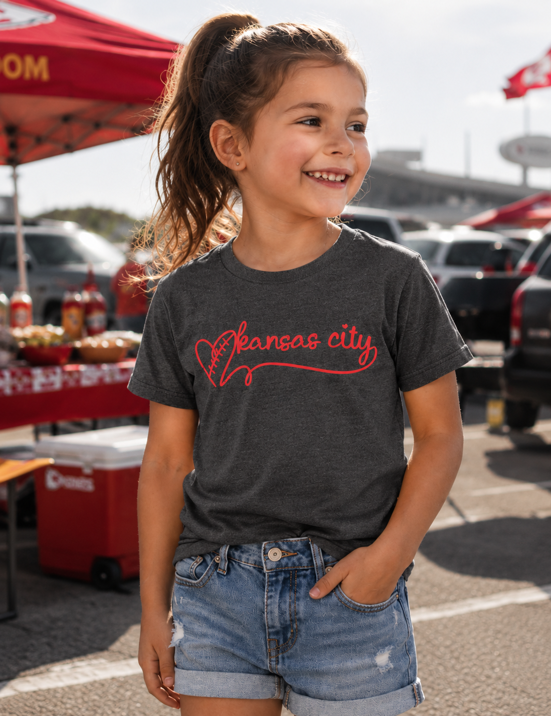 Kansas City Football Youth / Toddler Tee | Kansas City Heart Tee