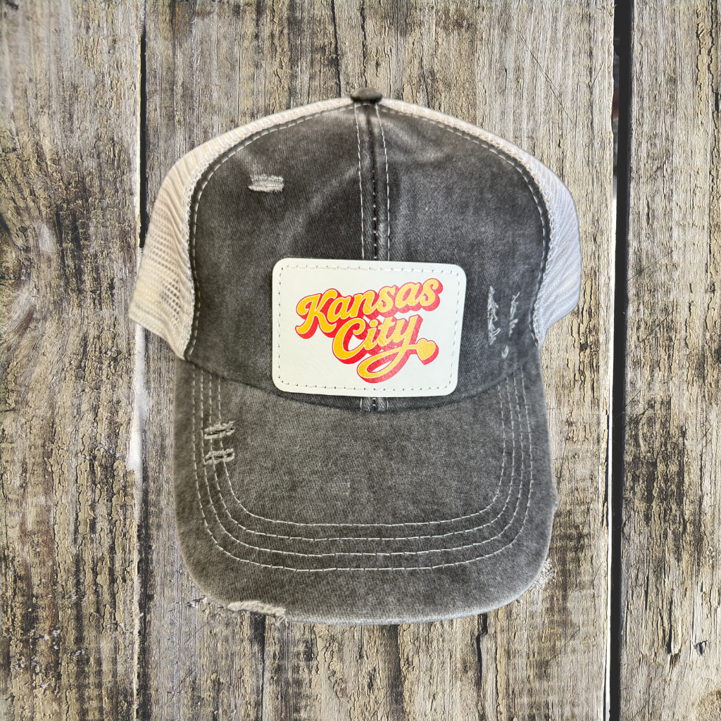 Kansas City Home Team Football Script Women's Ponytail Hat