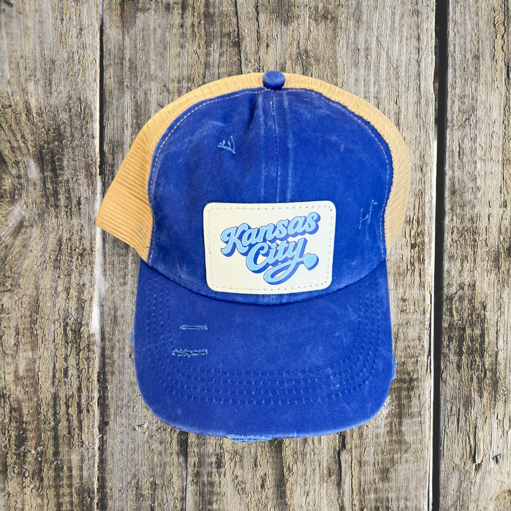 Kansas City Home Team Baseball Script Women's Ponytail Hat