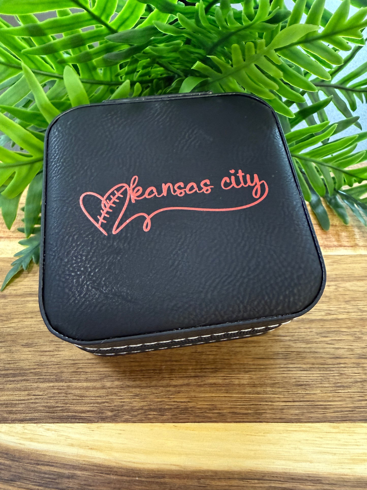 Kansas City Football Heart Jewelry Box