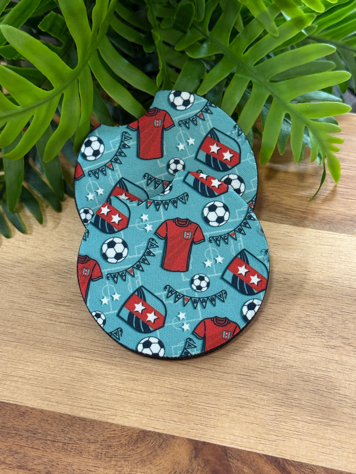 Kansas City Soccer Car Coasters – Set of 2