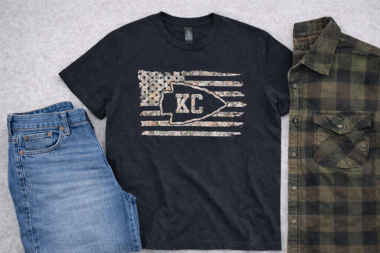 KC Camo Flag Tee