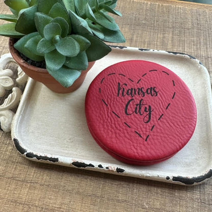 Kansas City Heart Compact Mirror