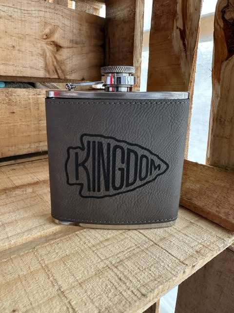 Kingdom 6 oz Leatherette and Stainless Steel Flask