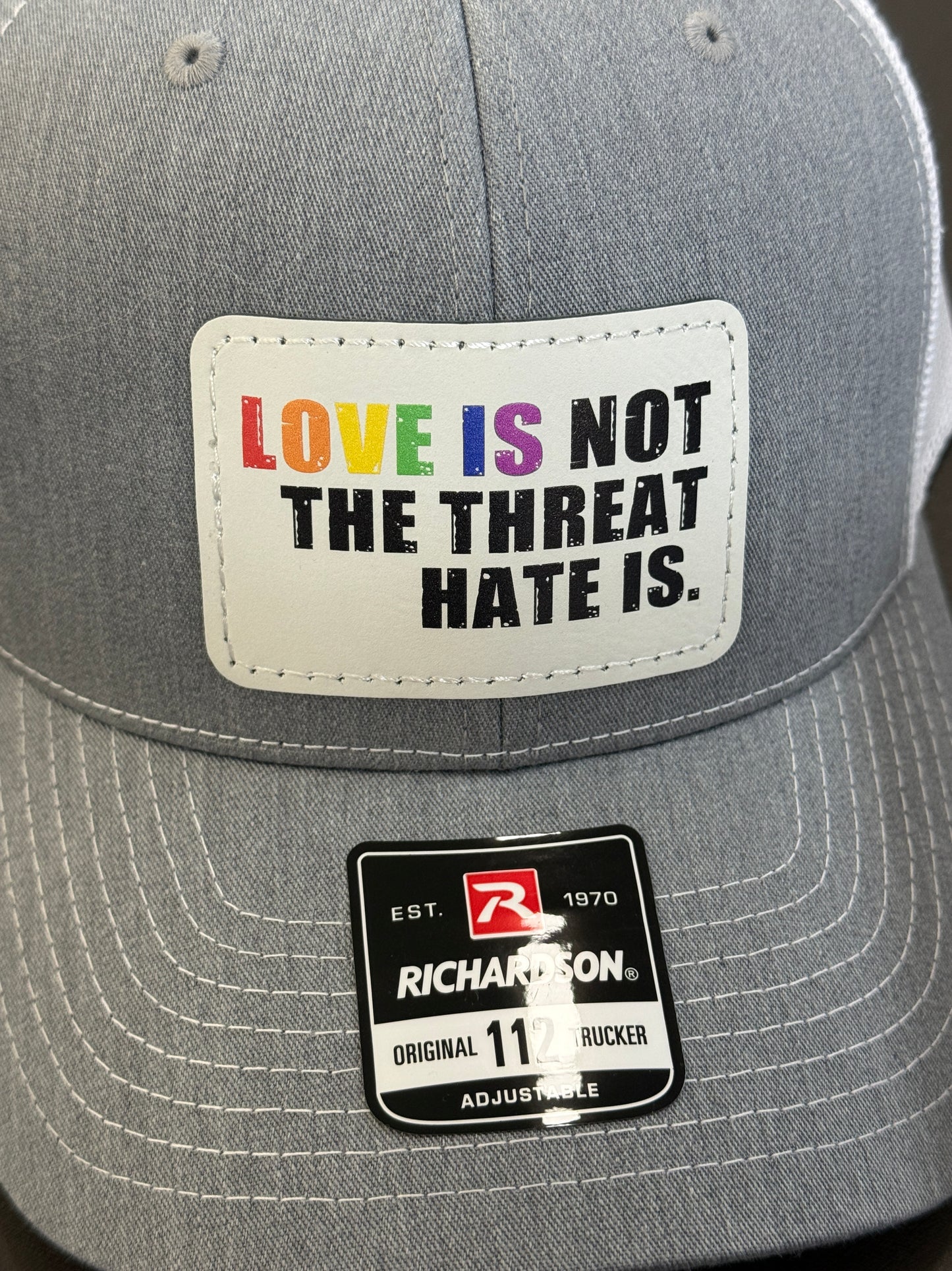UV Printed Love Is Not The Threat Pride Richardson 112 Men's Hat