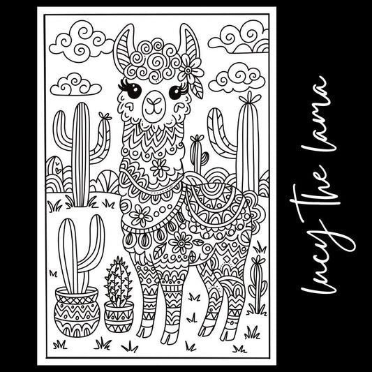 Llama Coloring Page