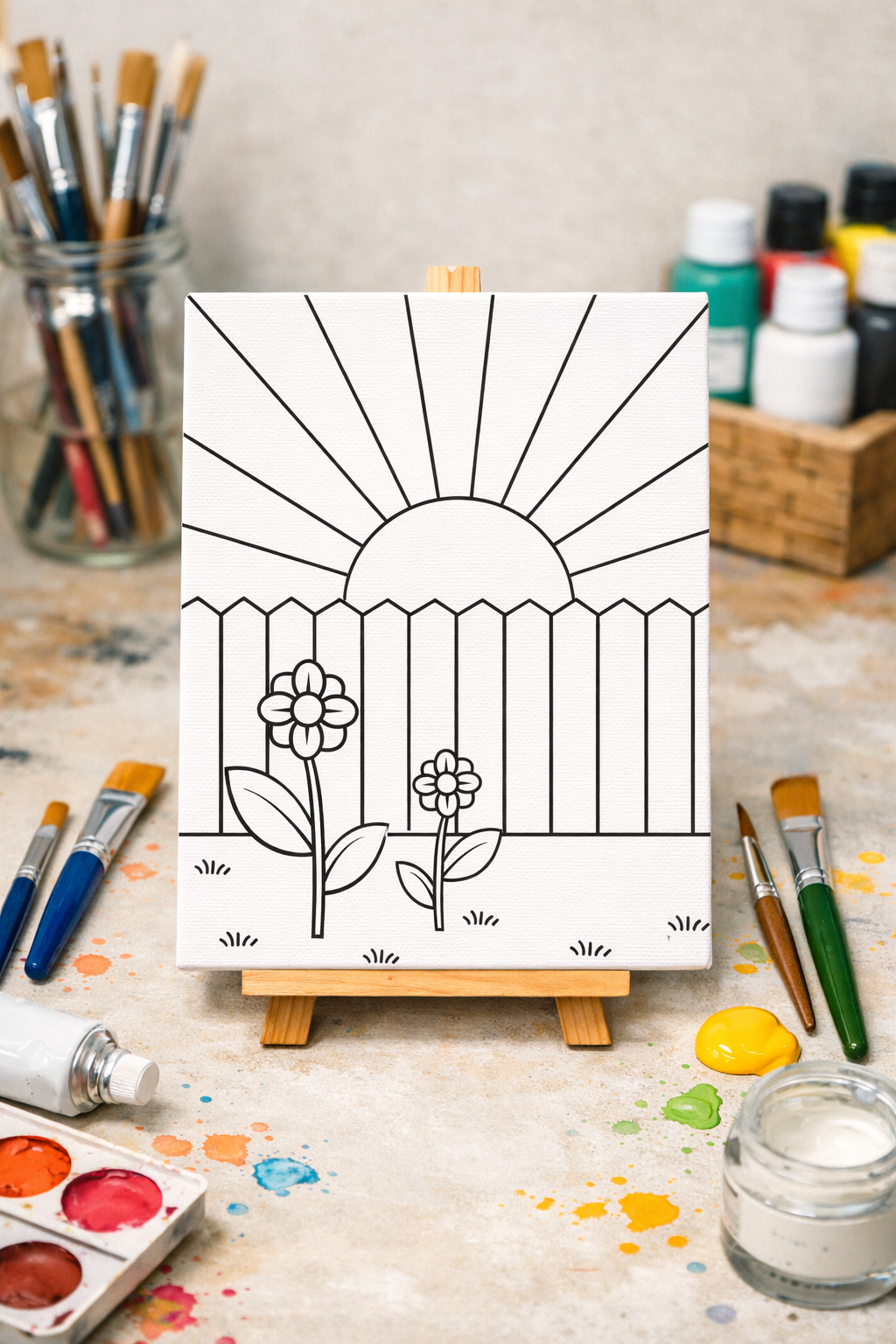 Paint-Your-Own Canvas – Backyard Sunshine