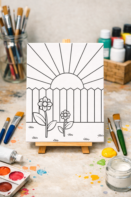Paint-Your-Own Canvas – Backyard Sunshine