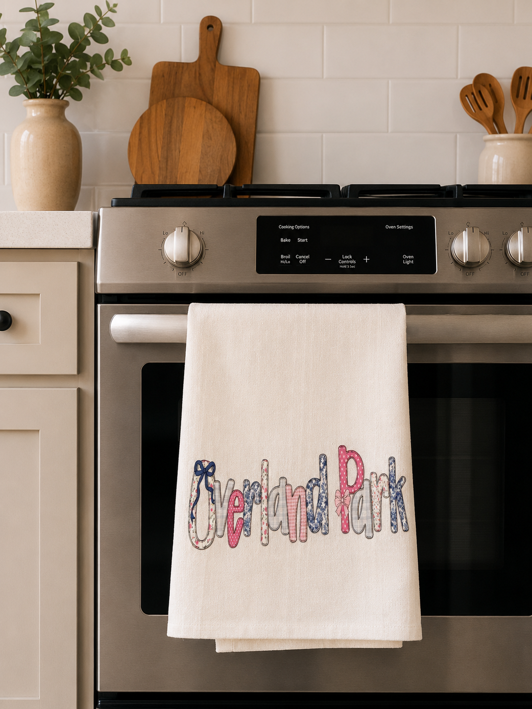 Preppy Overland Park Tea Towel | Overland Park Gifts