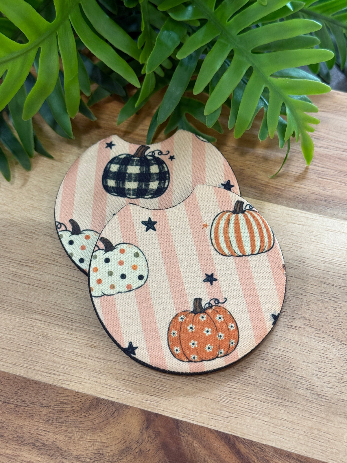 Pumpkin Car Coasters – Set of 2