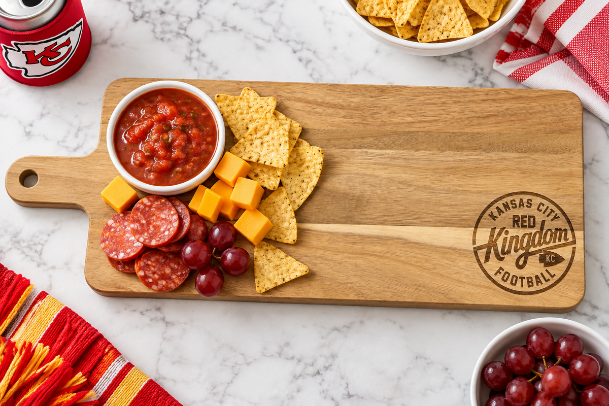 Engraved Vintage Red Kingdom Cutting Board