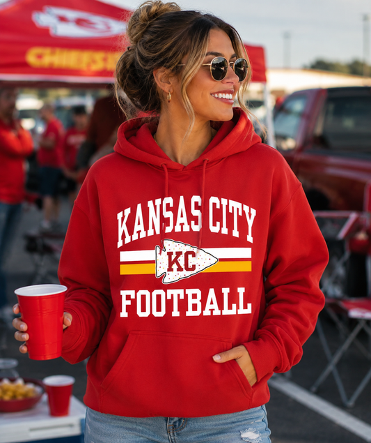Kansas City Football Arrowhead Graphic Hoodie | KC Game Day Hoodie