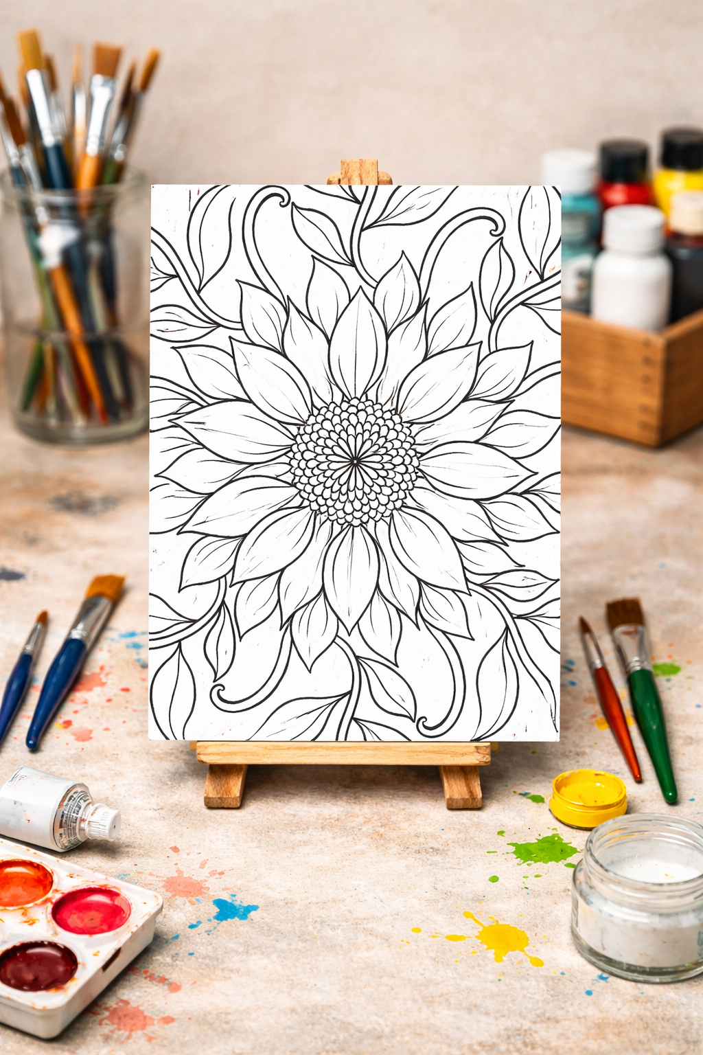 Paint-Your-Own Canvas – Floral Bloom