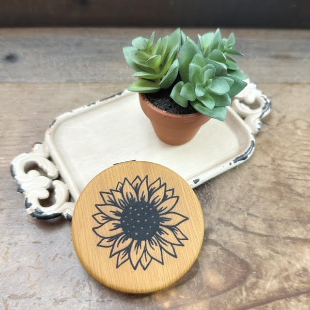 Sunflower Compact Mirror