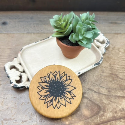 Sunflower Compact Mirror