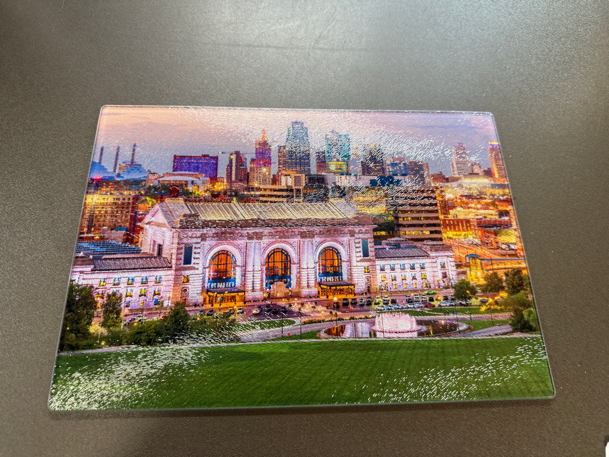 Kansas City Union Station Glass Cutting Board