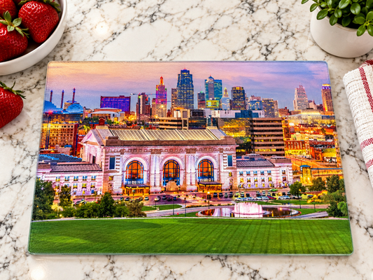 Kansas City Union Station Glass Cutting Board