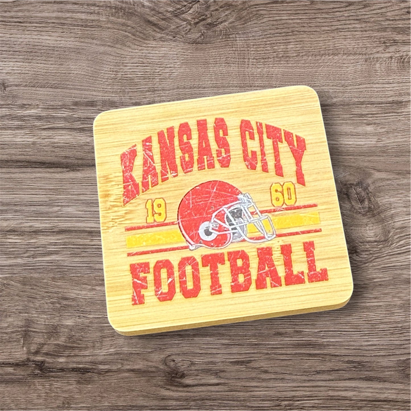 Kansas City Football Vintage Coaster