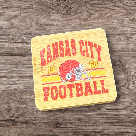 Kansas City Football Vintage Coaster