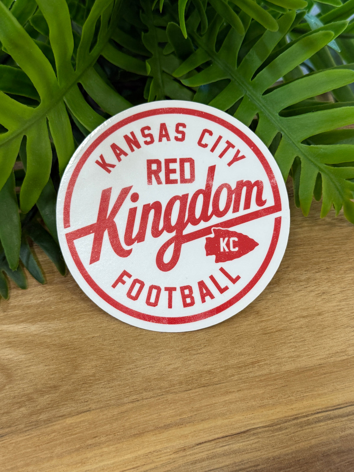 Vintage Red Kingdom Sticker