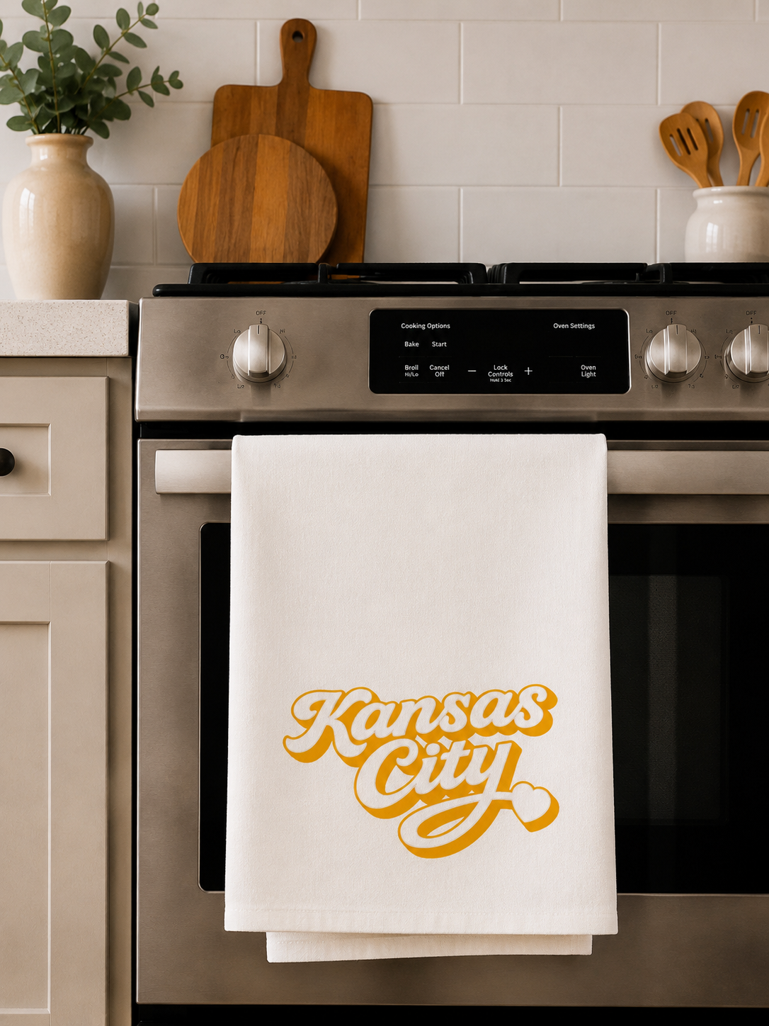 Kansas City Script Tea Towel (Multiple Colors) | KC Gift | Kansas City Souvenir